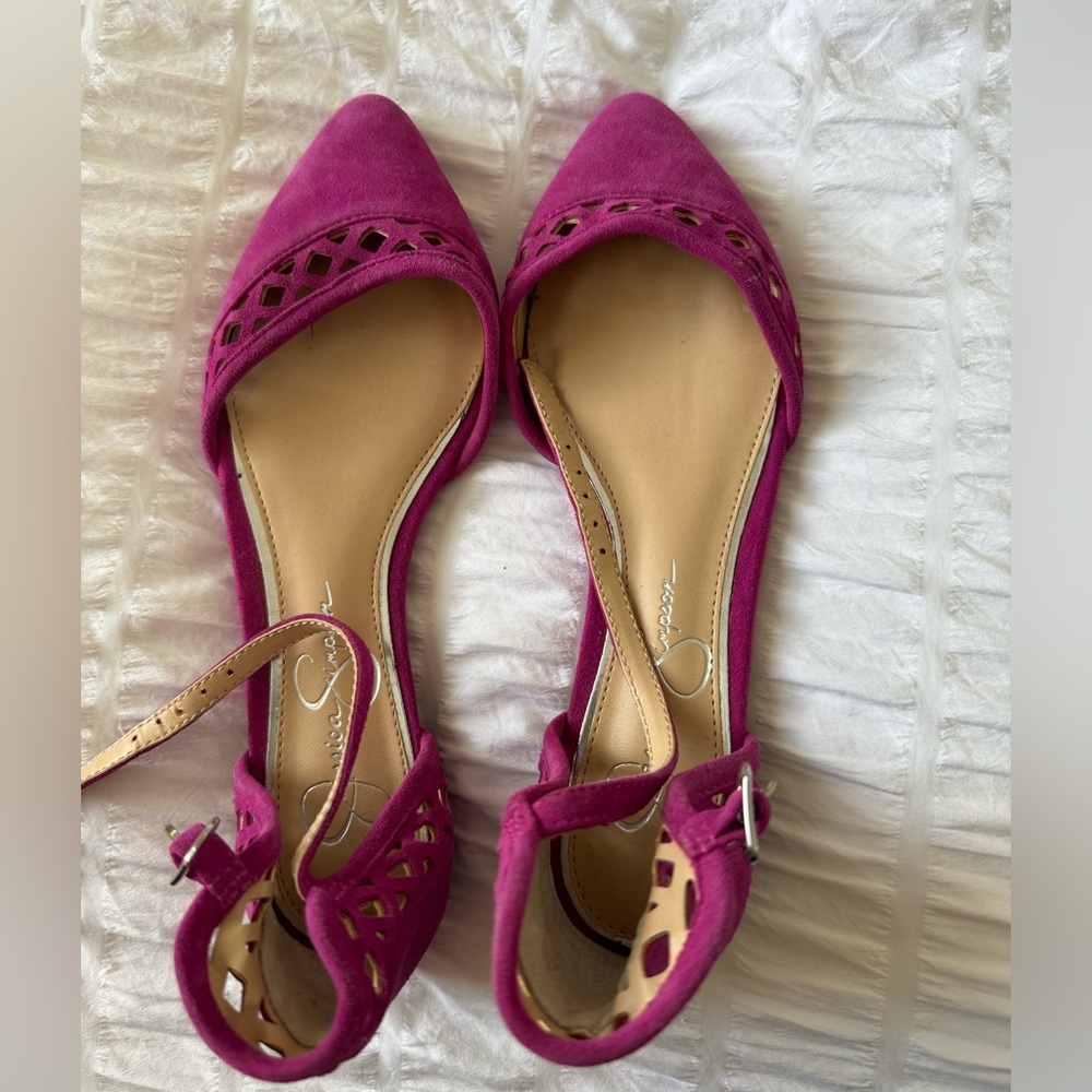 Jessica Simpson. Hot Pink Flats. Size 5.